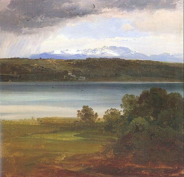 Christian Ernst Bernhard Morgenstern View Across Lake Starnberg to the Benedikte